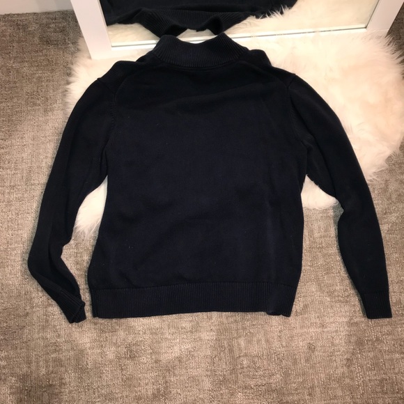 NAVY BLUE KNIT SWEATER WITH BUTTONS - Picture 3 of 3